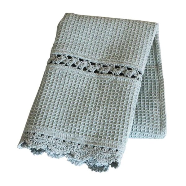 Kökshandduk med spetskant