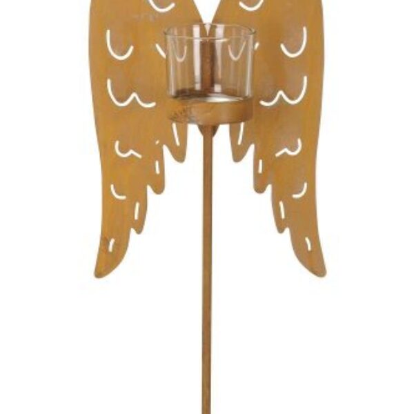 Ängel med ljushållare på pinne